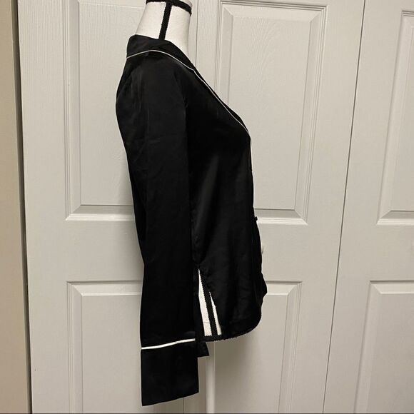 Cotton Candy LA XS Black button down pajama top - Picture 4 of 13